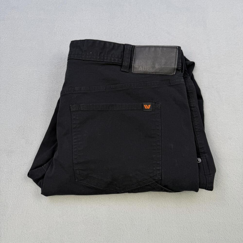 Eddie Bauer Pants Mens 38x34 Black Canvas Utility Cargo Stretch Workwear